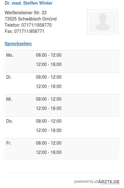 Dr med steffen winter