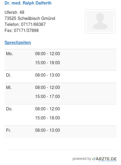 Dr med ralph dalferth