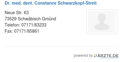 Dr med dent constance schwarzkopf streit