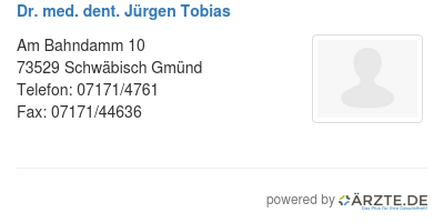 Dr med dent juergen tobias