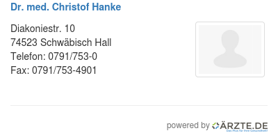 Dr med christof hanke