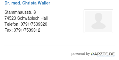 Dr med christa waller