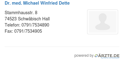 Dr med michael winfried dette