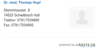 Dr med thomas hopf