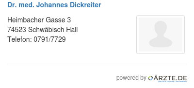 Dr med johannes dickreiter