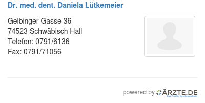 Dr med dent daniela luetkemeier