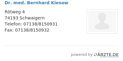 Dr med bernhard kiesow