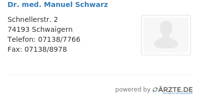 Dr med manuel schwarz