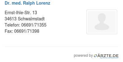 Dr med ralph lorenz