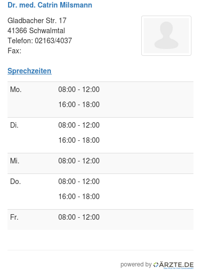 Dr med catrin milsmann 492369