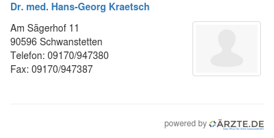 Dr med hans georg kraetsch