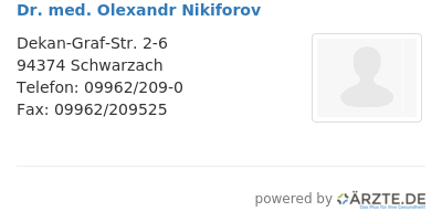 Dr med olexandr nikiforov
