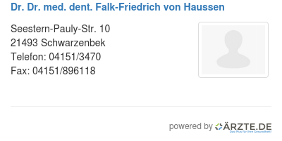 Dr dr med dent falk friedrich von haussen