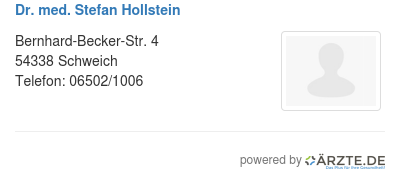 Dr med stefan hollstein