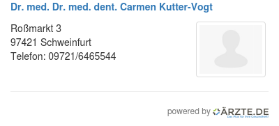 Dr med dr med dent carmen kutter vogt