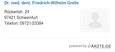 Dr med dent friedrich wilhelm grelle