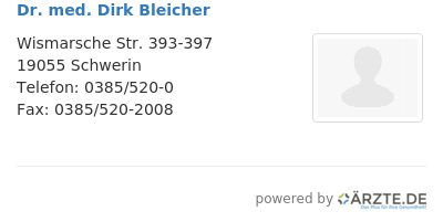 Dr med dirk bleicher