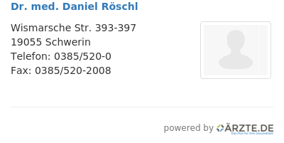 Dr med daniel roeschl