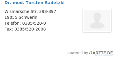 Dr med torsten sadetzki