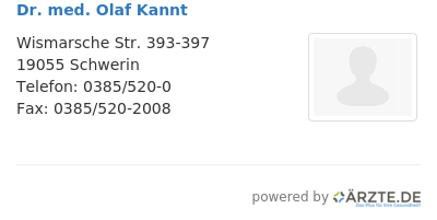 Dr med olaf kannt