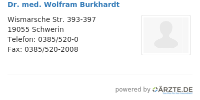Dr med wolfram burkhardt