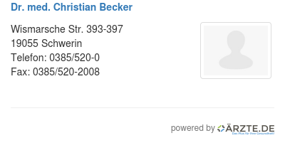 Dr med christian becker 416933