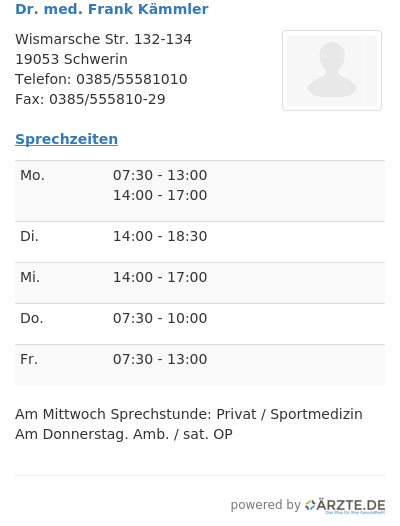Dr med frank kaemmler