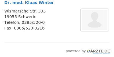 Dr med klaas winter