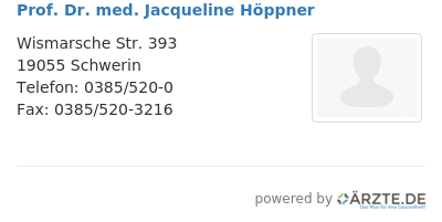 Prof dr med jacqueline hoeppner
