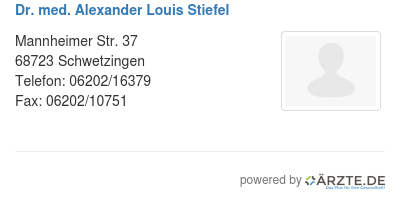 Dr med alexander louis stiefel
