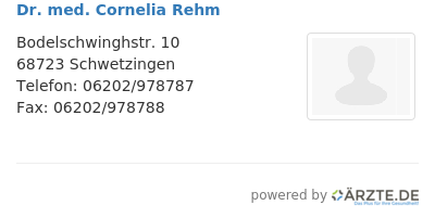 Dr med cornelia rehm