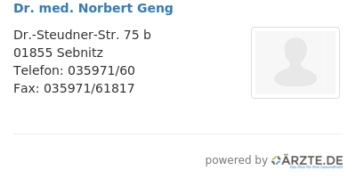 Dr med norbert geng