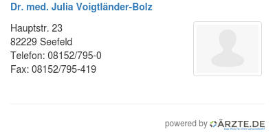 Dr med julia voigtlaender bolz