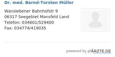 Dr med bernd torsten mueller