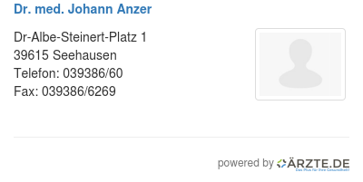 Dr med johann anzer