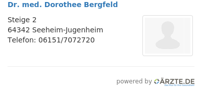 Dr med dorothee bergfeld 445508