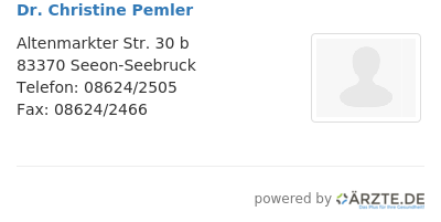 Dr christine pemler