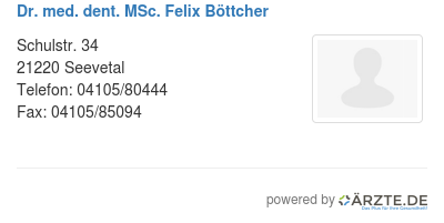 Dr med dent msc felix boettcher