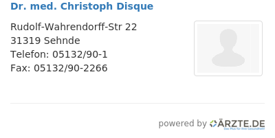 Dr med christoph disque
