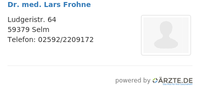 Dr med lars frohne