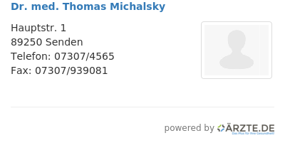 Dr med thomas michalsky