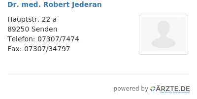 Dr med robert jederan