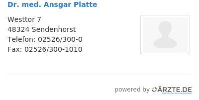 Dr med ansgar platte