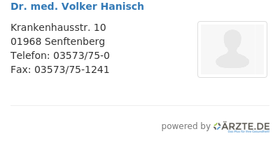 Dr med volker hanisch