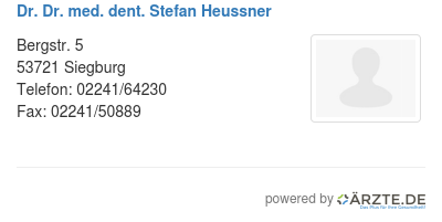 Dr dr med dent stefan heussner