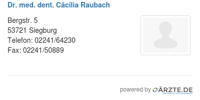 Dr med dent caecilia raubach