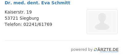Dr med dent eva schmitt