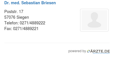 Dr med sebastian briesen