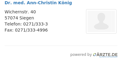 Dr med ann christin koenig 644123