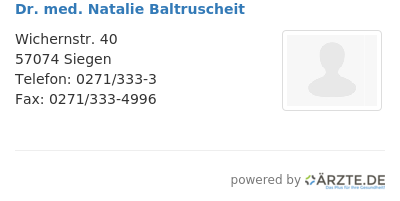 Dr med natalie baltruscheit
